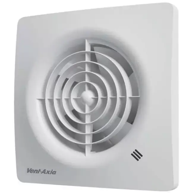 Vent Axia bathroom extractor fan Supra with humidity sensor, timer and pullcord switch Ø125 mm