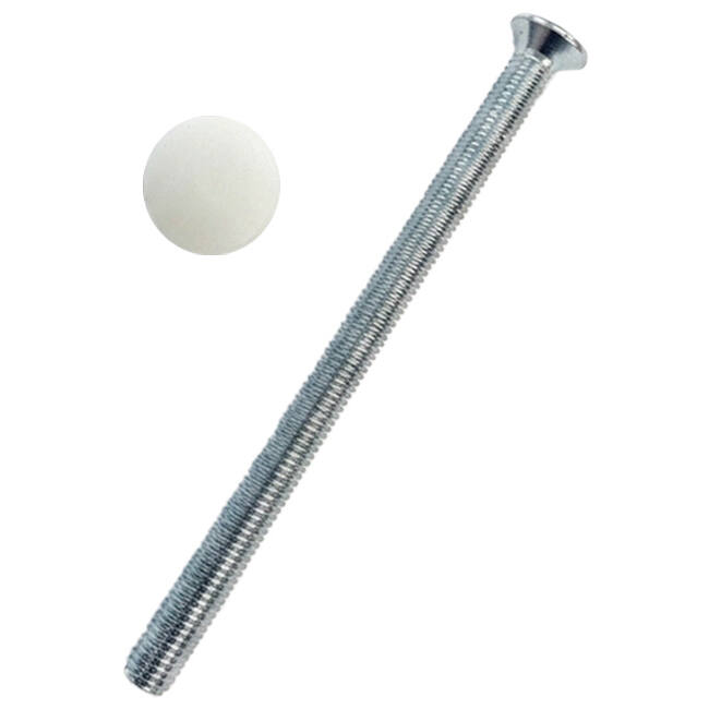 Central screw with white cap