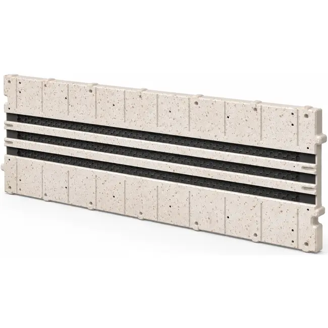 Ergovent adapter for modular insertable linear grilles, 1050 mm - 3 slots