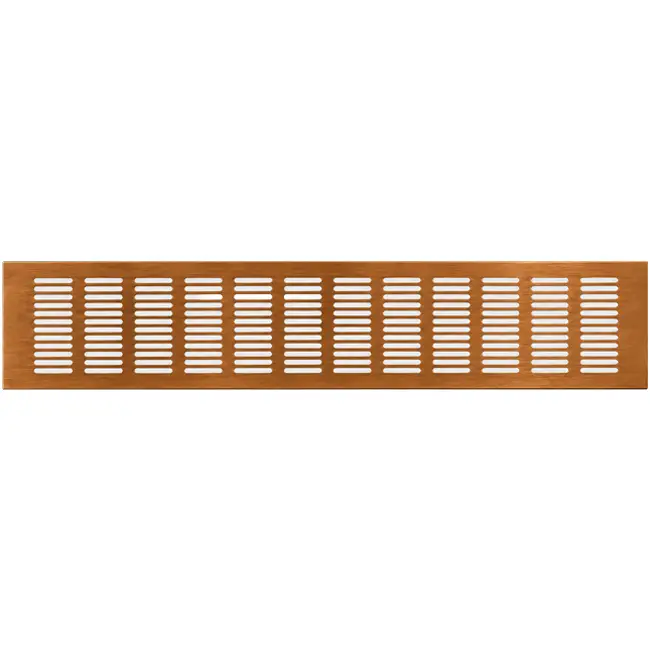 Aluminum baseboard grille - brushed copper, L=500 mm x H=100 mm - RA1050G