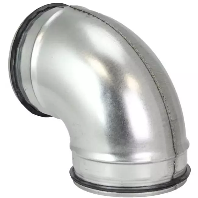 Short round spiral bend 90° Ø 160mm for spiral duct