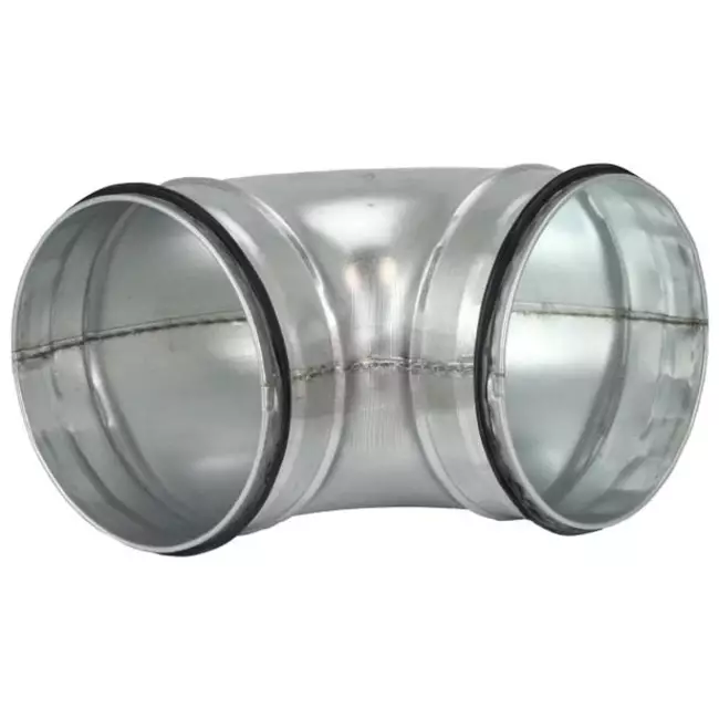Short round spiral bend 90° Ø 160mm for spiral duct