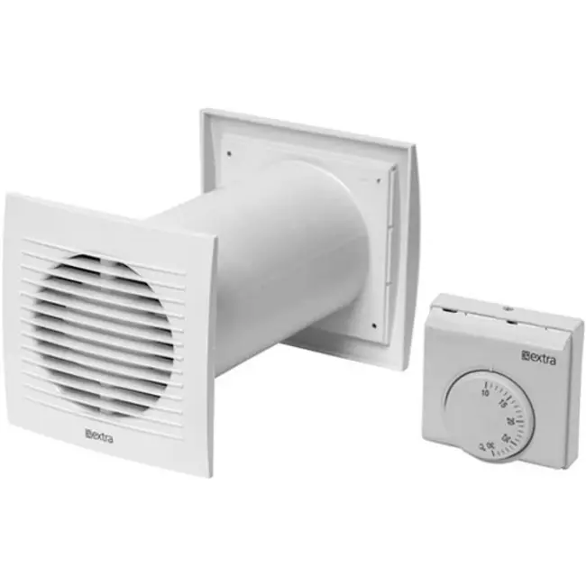 Fan Ø103 mm White with thermostat – SPKT100