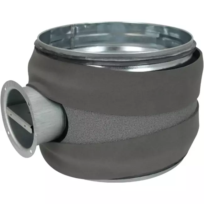 Thermoduct 9 mm, manually operated control damper, diameter 180 mm, insulated