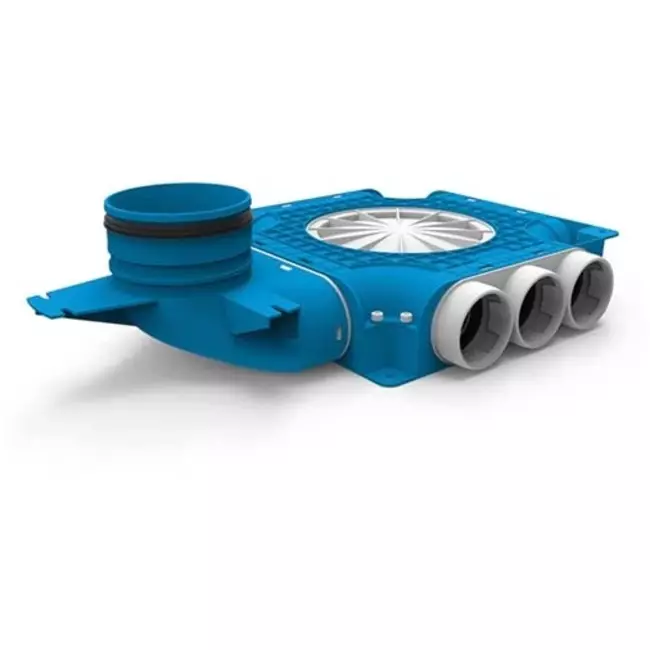 Vent-Axia Uniflexplus composite manifold 9 x Ø69mm with vertical spout Ø125mm