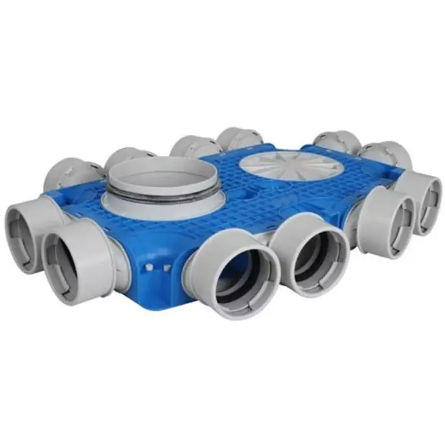 UniflexPlus ventilation sub-distribution box 12x Ø90 mm with spigot Ø160 mm