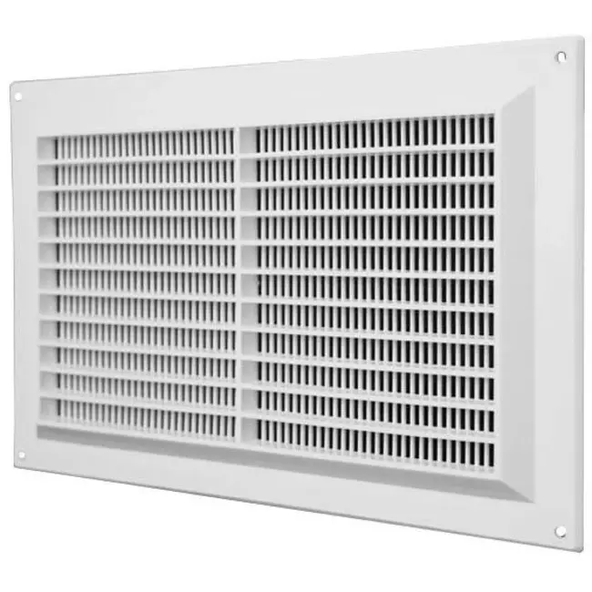 Ventilation grille rectangular with grill 250x170 white - VR2517