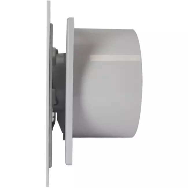 Bathroom extractor fan Ø 100 mm - front panel in glossy white plastic