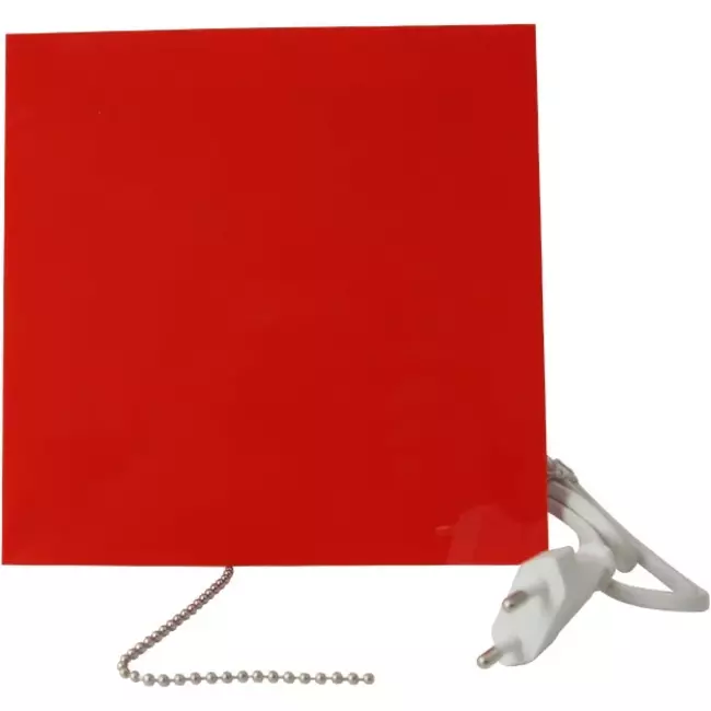 Air Roxy bathroom extractor fan with connection diameter 100 mm with pull cord and power plug - front panel in red plastic
