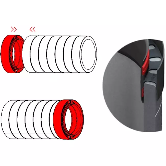Connecting piece for insulated pipe diameter 125mm