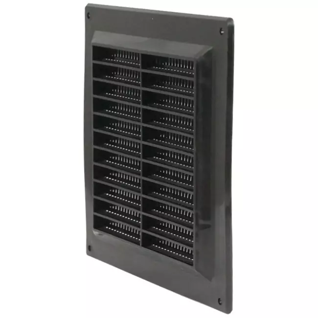 Ventilation grille plastic 150x150 mm black - VR1515M