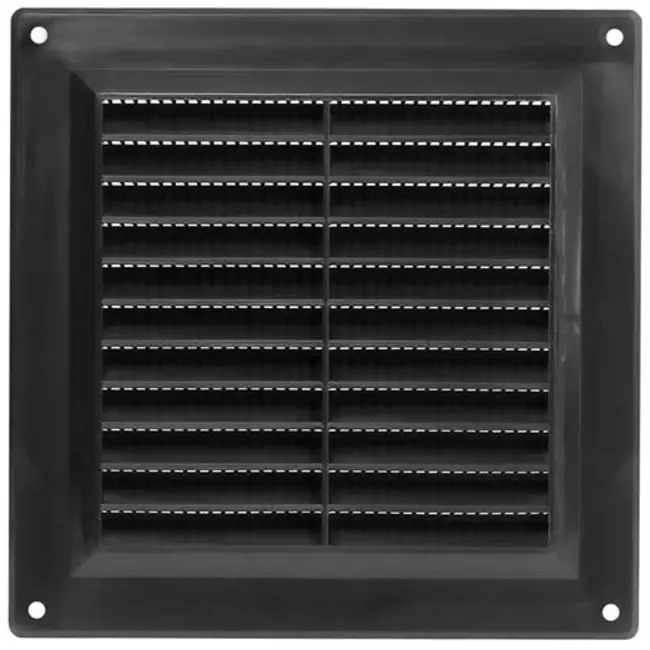 Ventilation grille plastic 150x150 mm black - VR1515M