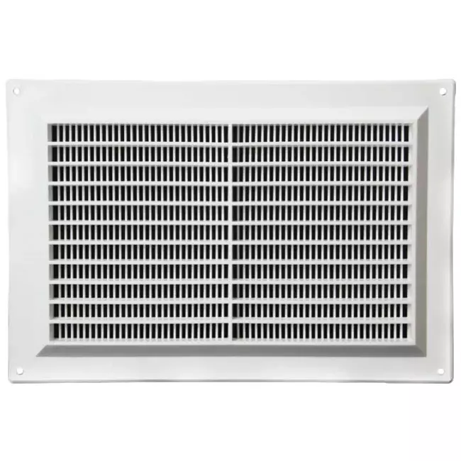 Ventilation grille rectangular with grill 250x170 white - VR2517