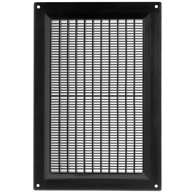 Ventilation grille plastic rectangular 250x170 black - VR2517M