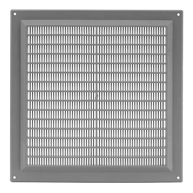 Ventilation grille square with grill 250x250 grey