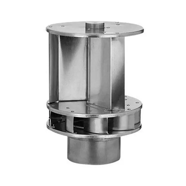 Wind-powered Savonius aluminum roof fan, 125 mm