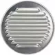 Metal round ventilation grille including mounting sleeve Ø 180 mm aluminium - DWRA180S