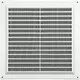 Ventilation grille square with grill 250x250 white - VR2525
