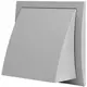 Facade grill with non-return valve 150x150 mm diameter 100 mm grey - ND10FVP