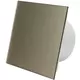 Bathroom extractor fan Ø 100 mm with pull cord and power plug - front panel in satin gold glass