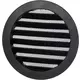 Outside air ventilation grilles aluminium - Ø 100mm- Black