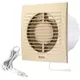 Bathroom extractor fan Ø 100 mm gold with pull cord and power plug - EE100WPG