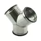 Y-piece 45° Ø 125mm - 100mm for spiral duct