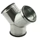 Y-piece 45° Ø 80mm - 80mm for spiral duct