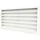 External wall grille 600 x 300 aluminium with fixed vanes - mixed colour RAL 9010