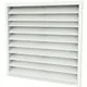 External wall grille 500 x 500 aluminium with fixed vanes - mixed colour RAL 9010