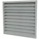 External wall grille 300 x 300 in steel, with fixed vanes - blank uncoated