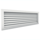 Non see-through 600 x 150 transfer grille, aluminium, with counter-frame and threaded holes - mixed colour RAL 9003