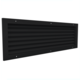 Transfer grille sight-proof 600 x 500 aluminium with counterframe and threaded holes - mixed colour RAL 9005