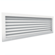 Non see-through 500 x 150 transfer grille, aluminium, with counter-frame and threaded holes - mixed colour RAL 9016