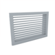 Wall grille 500 x 500 in steel, with clamping springs and fixed vanes - blank, uncoated