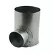 Galvanised flat duct connector Ø125mm – Ø80mm.