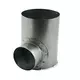 Galvanised flat duct connector diameter 125mm H = 80mm single with hole for tunnel work