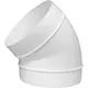 Round plastic 45° bend diameter: 125mm AL125-45
