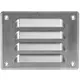 Metal ventilation grille rectangular 140x105 mm aluminium - MR14105Al