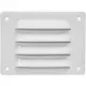 Metal ventilation grille rectangular 140x105 mm white - MR14105