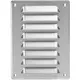 Metal ventilation grille rectangular 140x190 mm stainless steel - MR1419i