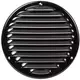 Metal ventilation grille round Ø160 mm black - MR160M - RAL9005