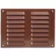 Metal ventilation grille rectangular 260x190 mm brown - MR2619B