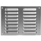 Metal ventilation grille rectangular 260x190 mm stainless steel - MR2619i