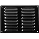 Metal ventilation grille rectangular 260x190 mm black - MR2619M - RAL9005
