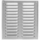 Metal ventilation grille rectangular 260x280 mm stainless steel - MR2628i