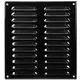 Metal ventilation grille rectangular 260x280 mm black - MR2628M - RAL9005