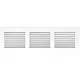 Metal ventilation grille rectangular 300x100 white - MR3010