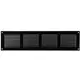 Metal grille 400x100mm black - MR4010M - RAL9005