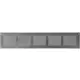 Metal ventilation grille rectangular 500x100 zinc - MR5010ZN